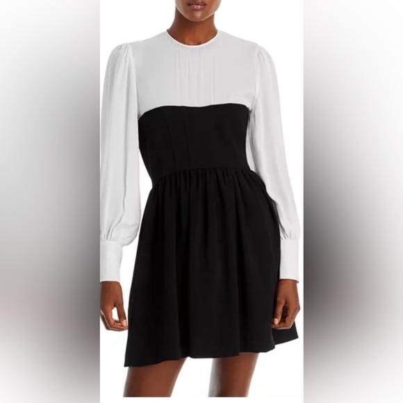 Cinq à Sept Caley Color Blocked Dress Size 0 Retail $495 - Picture 1 of 15